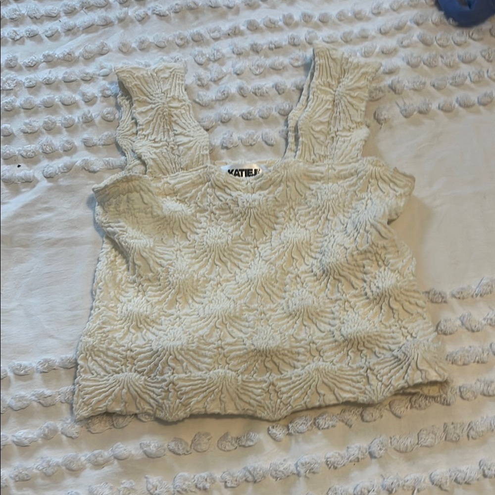 Cream Textured Girls Katie J NYC Top